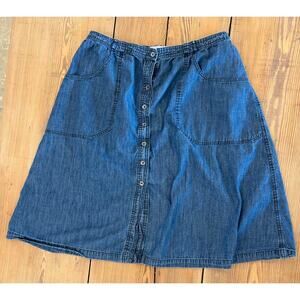 Abercrombie & Fitch Denim Skirt with Pockets XL